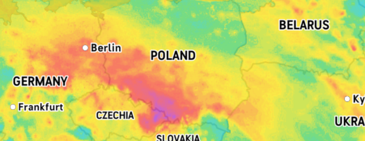 Aktualny poziom smogu, Niemcy i Polska