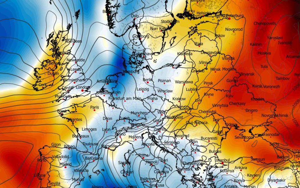 Anomalia temperatury mierzona na poziomie ciśnienia 850 hPa 03.04