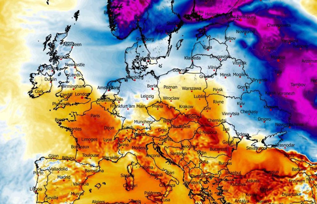 Anomalia temperatury mierzona na wysokości 2 m nad powierzchnią gruntu 06.02
