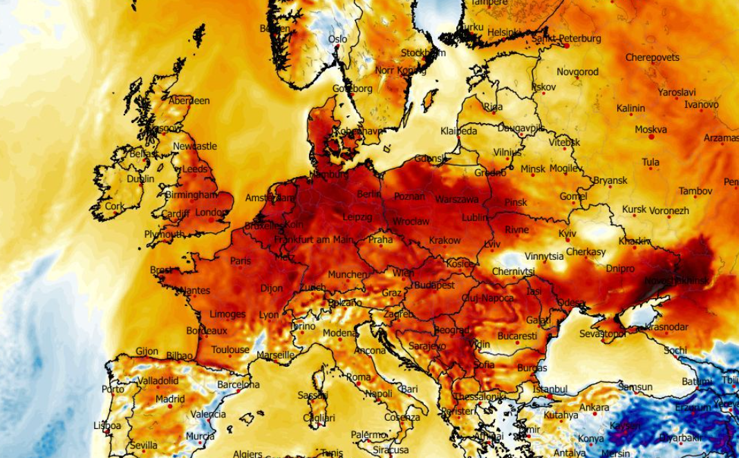 Anomalia temperatury mierzona na wysokości 2 m nad powierzchnią gruntu 02.03