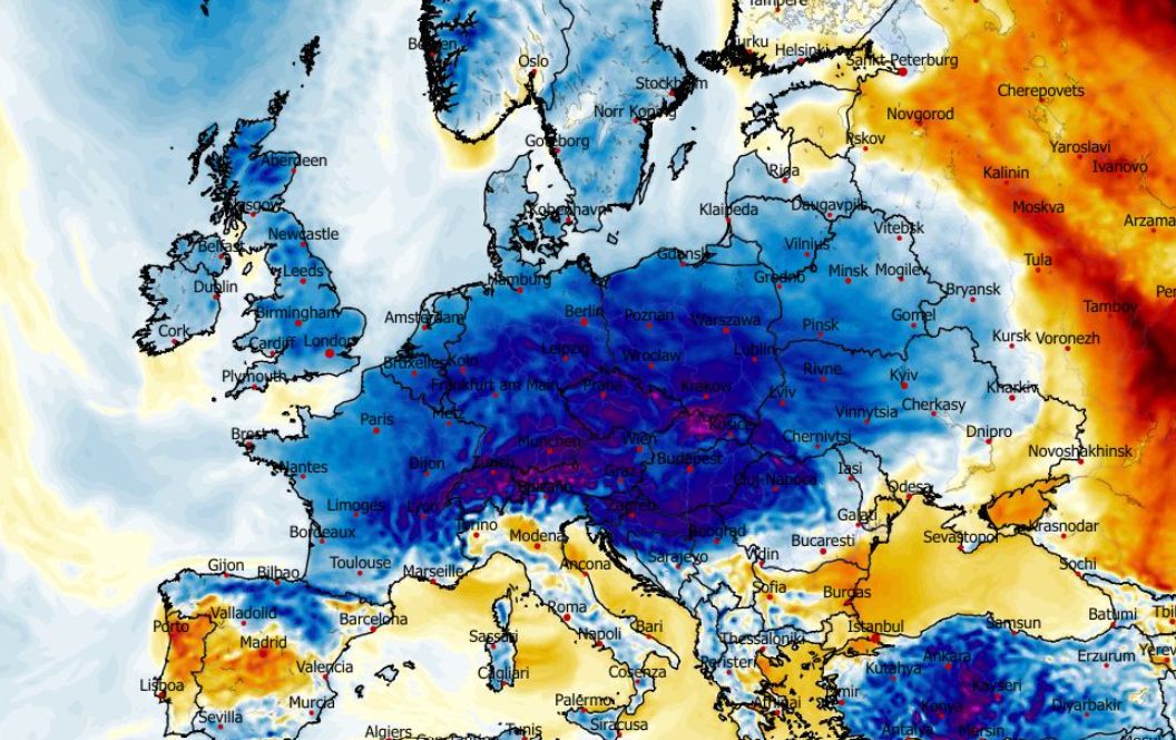 Anomalia temperatury mierzona na wysokości 2 m nad powierzchnią gruntu 02.04