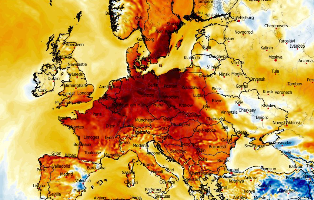Anomalia temperatury mierzona na wysokości 2 m nad powierzchnią gruntu 03.03