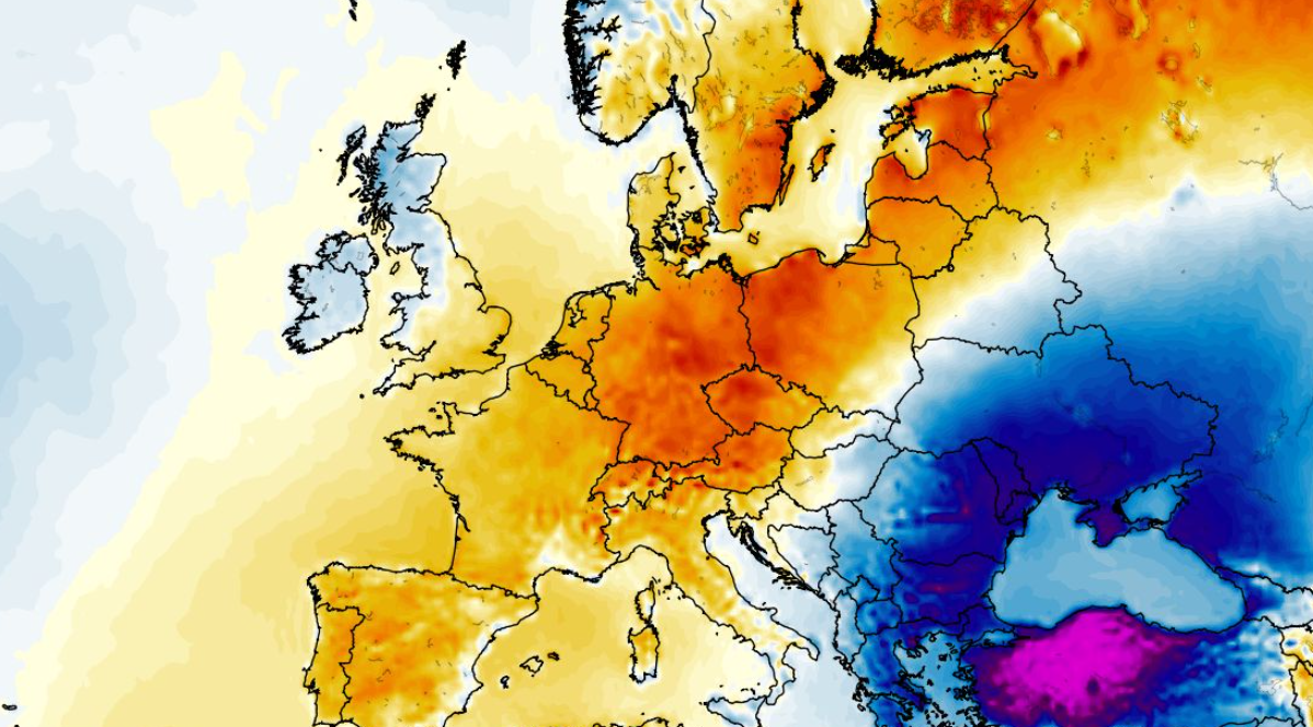 Anomalia temperatury mierzona na wysokości 2 m nad powierzchnią gruntu 03.05