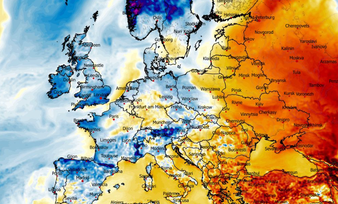 Anomalia temperatury mierzona na wysokości 2 m nad powierzchnią gruntu 04.03