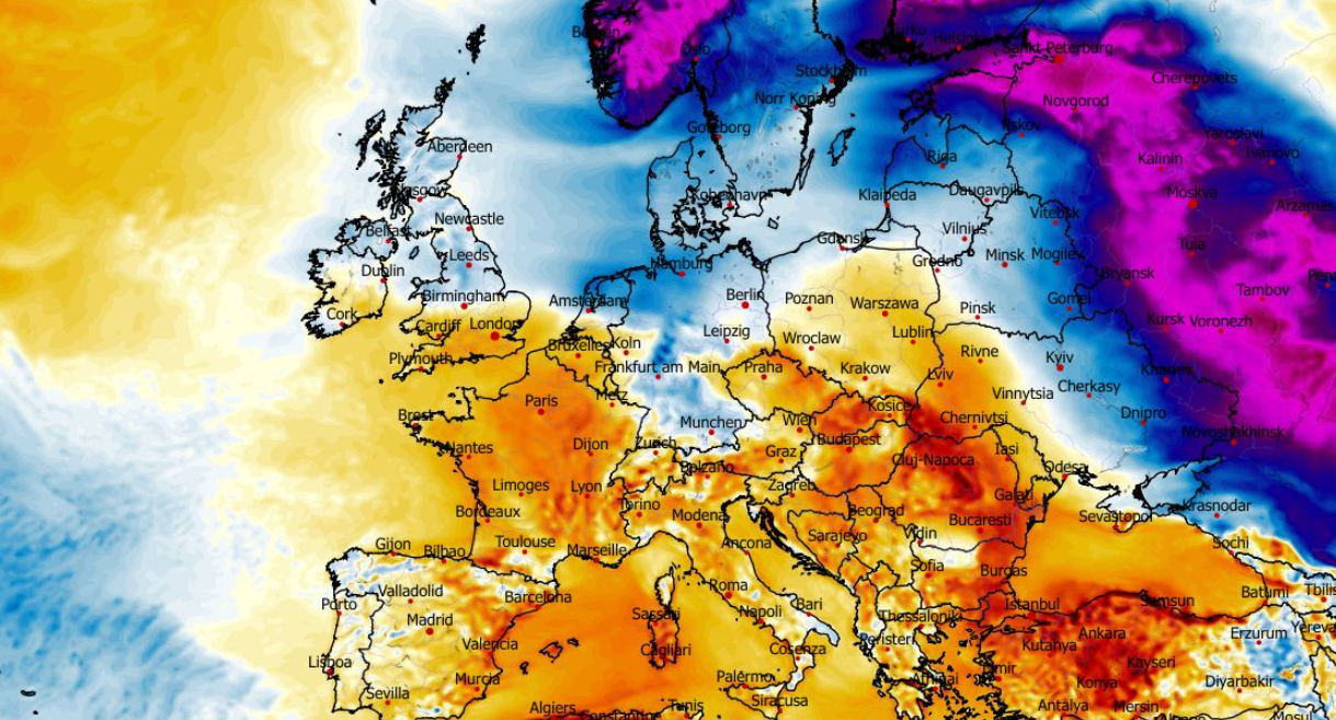 Anomalia temperatury mierzona na wysokości 2 m nad powierzchnią gruntu 05.02