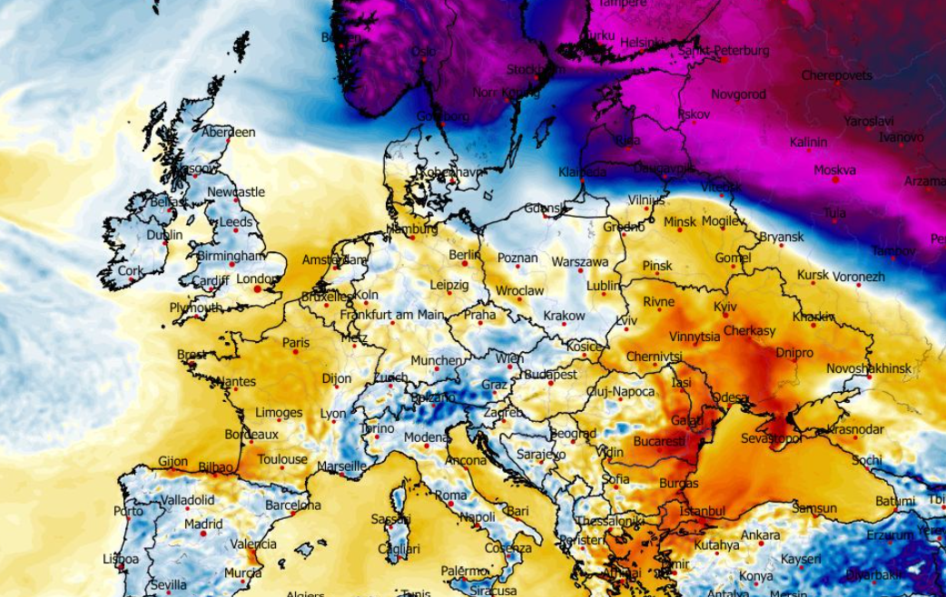 Anomalia temperatury mierzona na wysokości 2 m nad powierzchnią gruntu 06.03