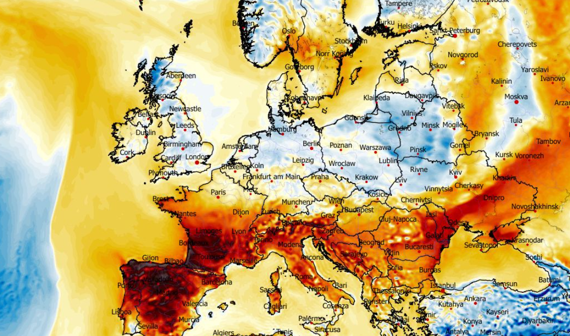 Anomalia temperatury mierzona na wysokości 2 m nad powierzchnią gruntu 06.04