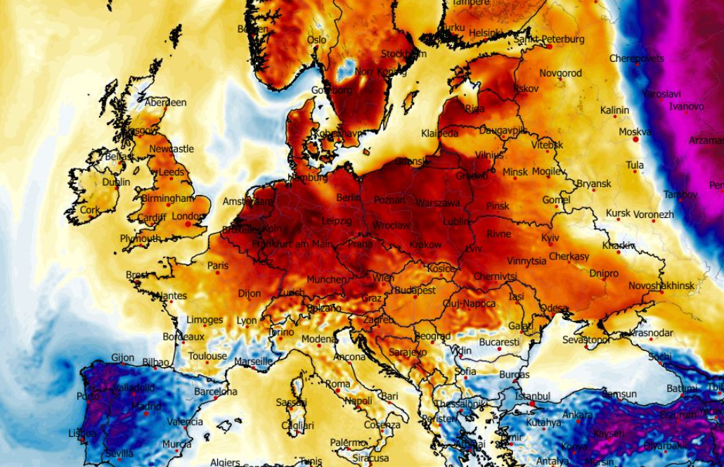 Anomalia temperatury mierzona na wysokości 2 m nad powierzchnią gruntu 09.03