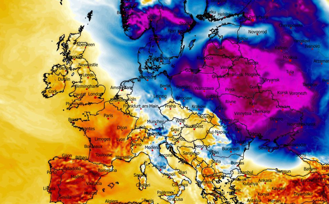 Anomalia temperatury mierzona na wysokości 2 m nad powierzchnią gruntu 10.02