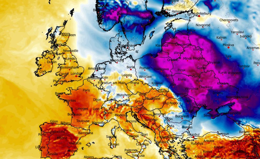 Anomalia temperatury mierzona na wysokości 2 m nad powierzchnią gruntu 10.02