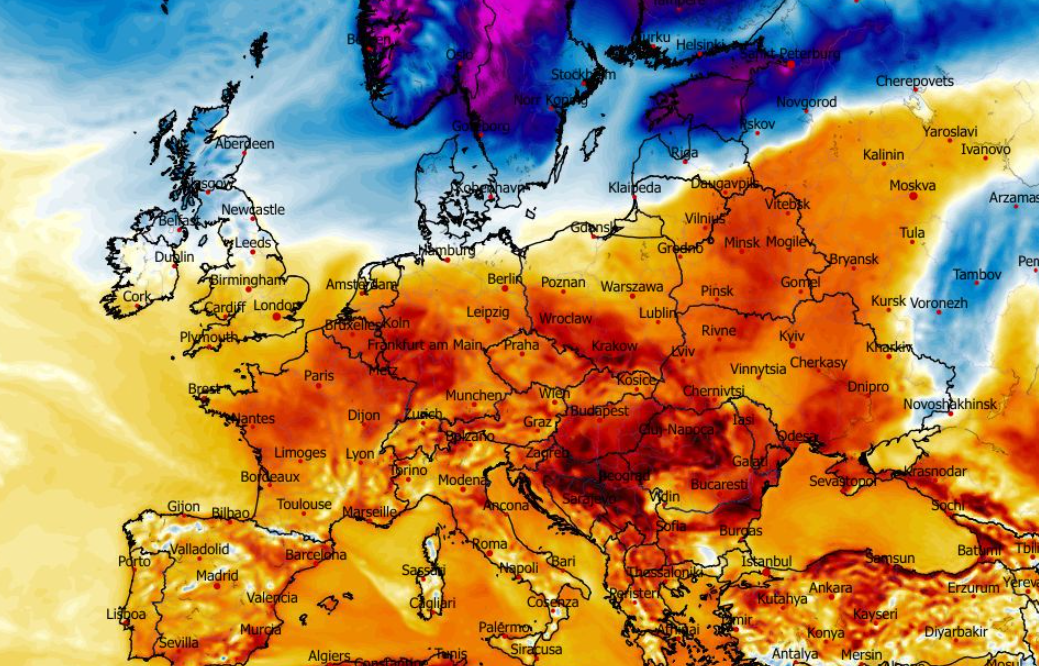 Anomalia temperatury mierzona na wysokości 2 m nad powierzchnią gruntu 12.02