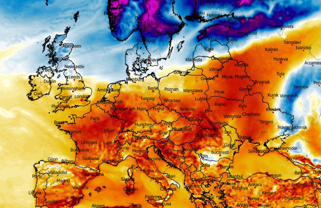 Anomalia temperatury mierzona na wysokości 2 m nad powierzchnią gruntu 12.02