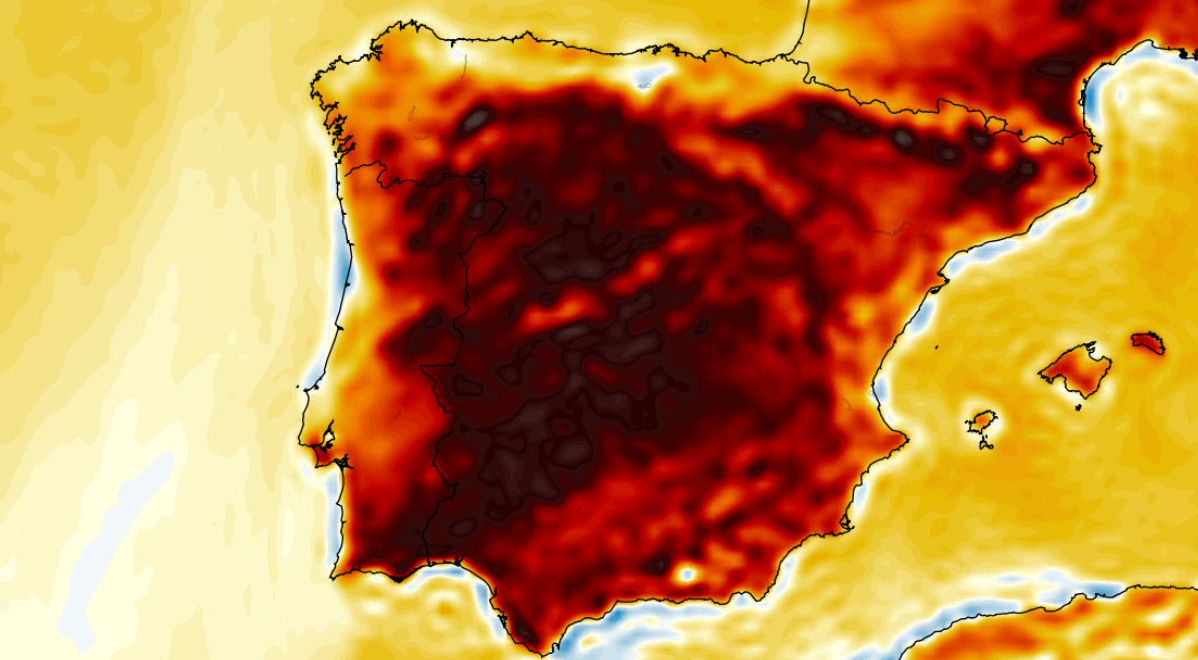 Anomalia temperatury mierzona na wysokości 2 m nad powierzchnią gruntu 30.05