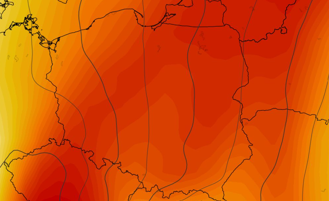 Anomalia temperatury na poziomie ciśnienia 850 hPa 05.06