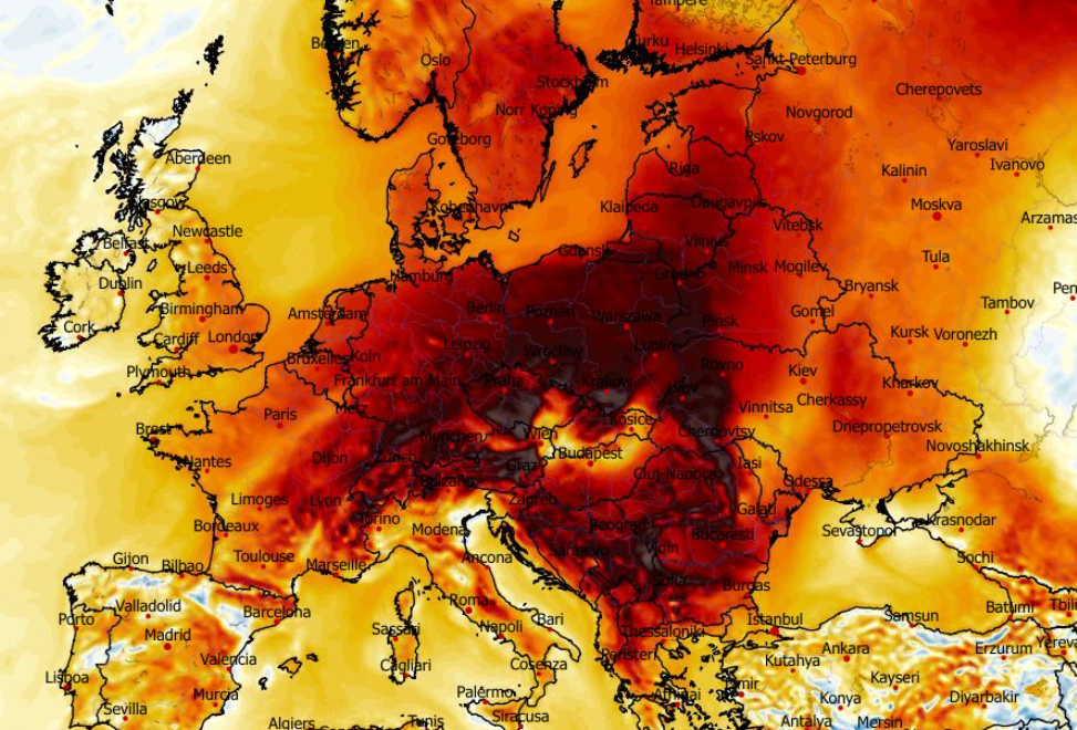 Anomalia temperatury na wysokości 2 m 10.12