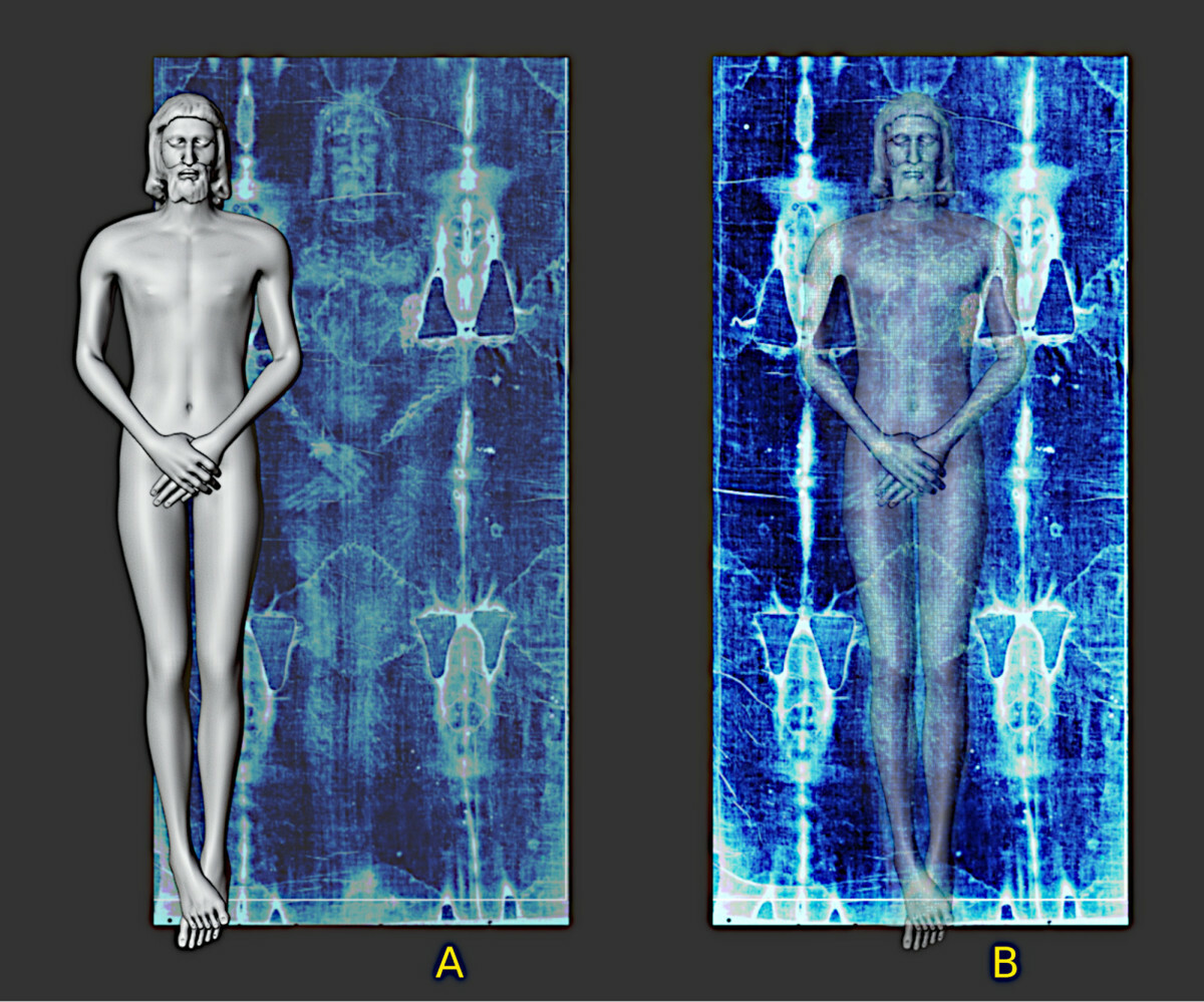 Całun Turyński, model 3D i badania, autor: Cicero Moraes