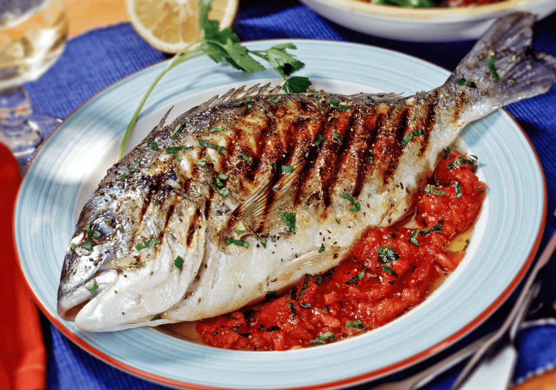 dorada grillowana, przepis na zdrową rybę