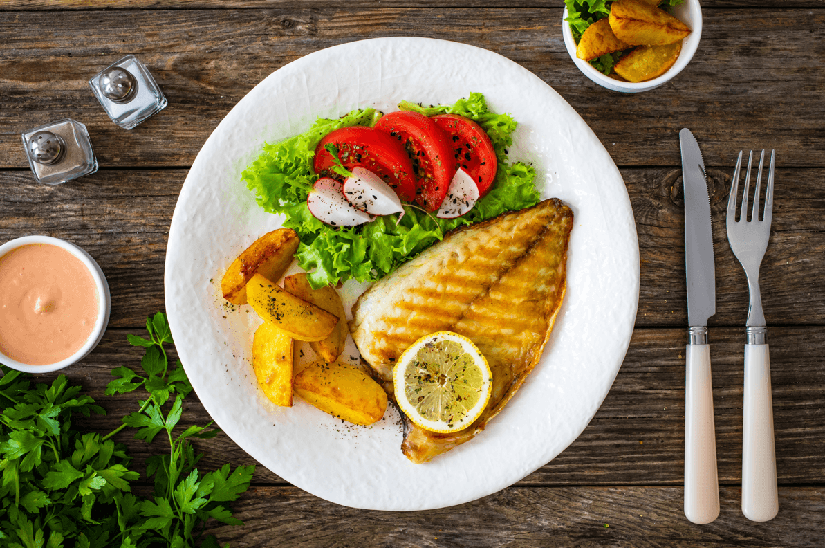 grillowana dorada, zdrowa ryba na obiad