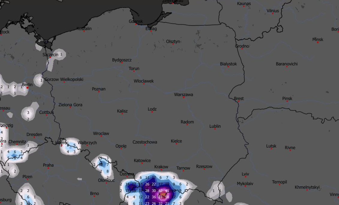 Grubość pokrywy śnieżnej 01.04