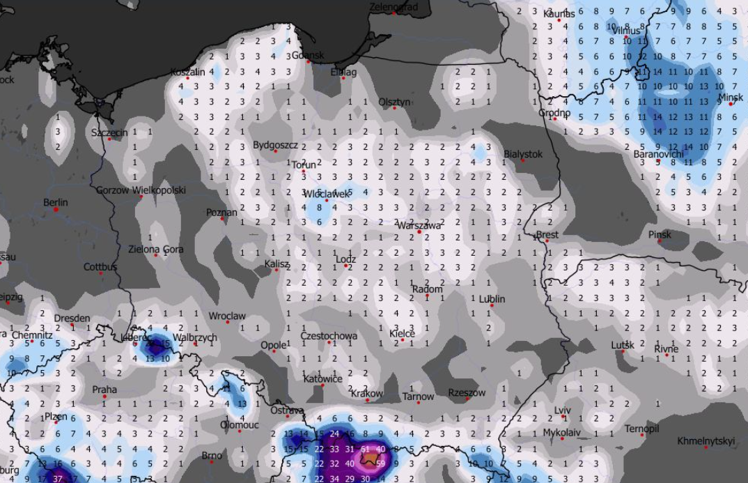 Grubość pokrywy śnieżnej 03.04