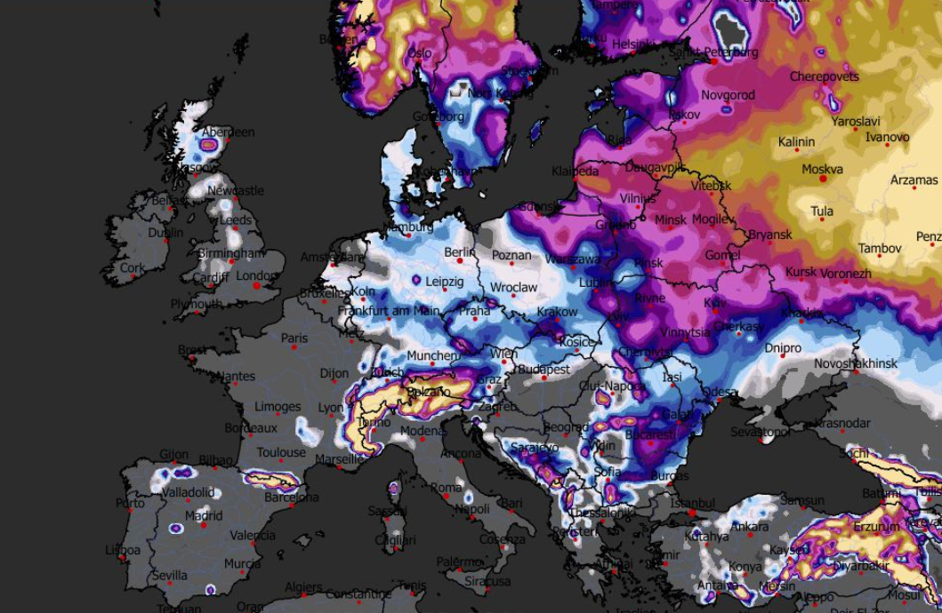 Grubość pokrywy śnieżnej 19.02