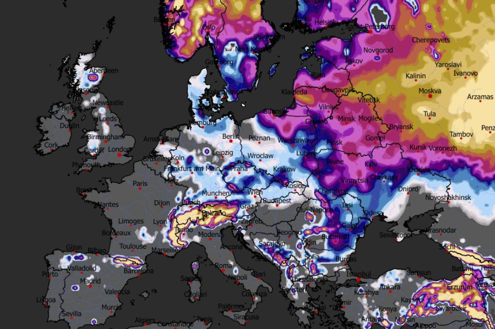 Grubość pokrywy śnieżnej 19.02