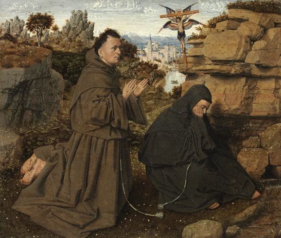 Jan van Eyck - Święty Franciszek z Asyżu otrzymujący stygmaty