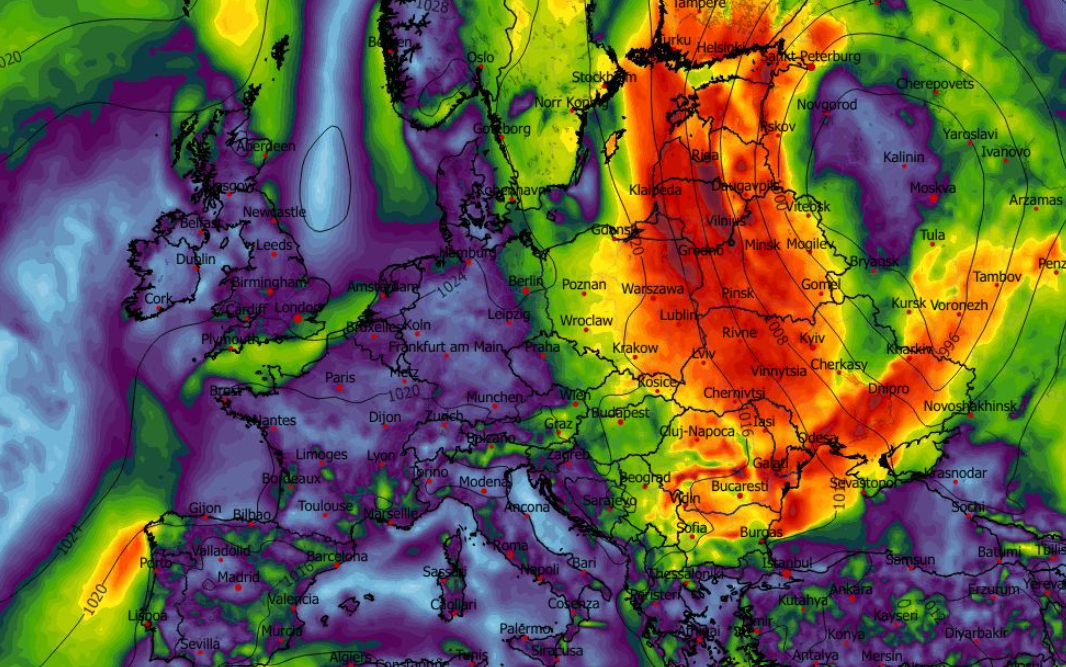Maksymalny poryw wiatru na wysokości 10 m w ciągu ostatnich 6 h (km/h) 26.04