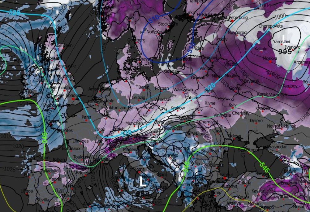 Opady atmosferyczne, głębokość i grubość pokrywy śnieżnej 15.02