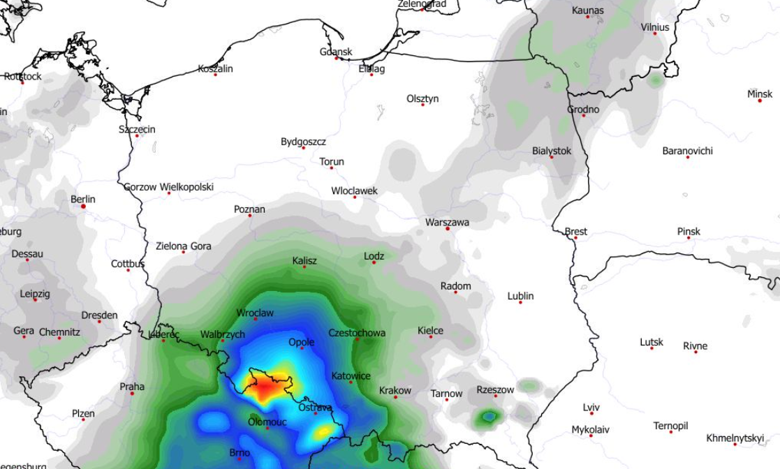 Opady w ciągu 24 h 27.03