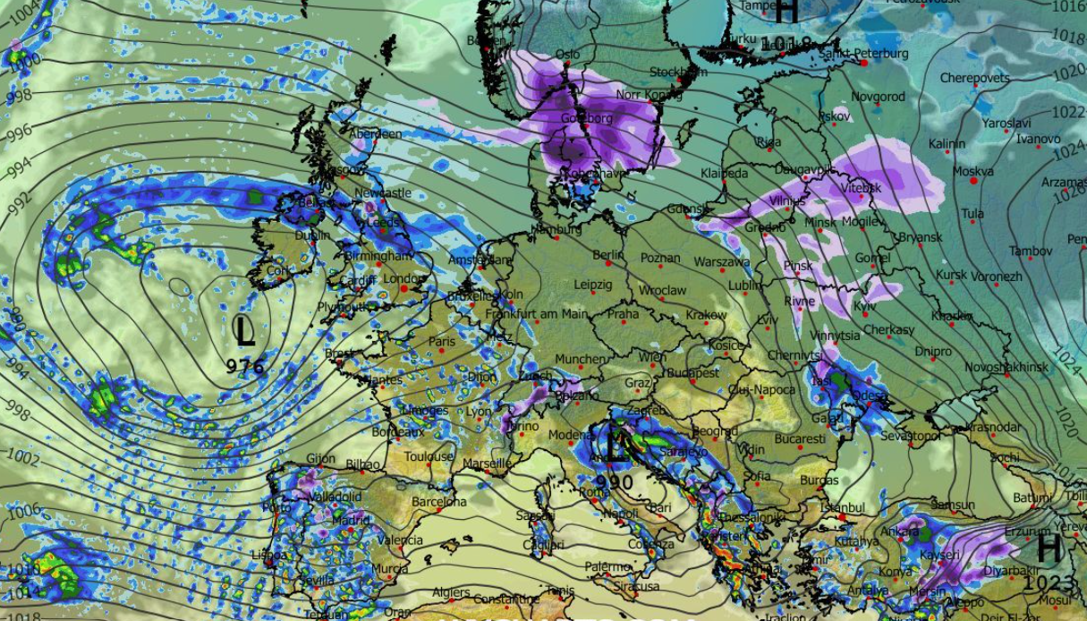 Opady, zachmurzenie, temperatura i ciśnienie 06.02