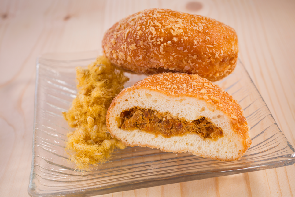 pączek z szarpaną wieprzowiną