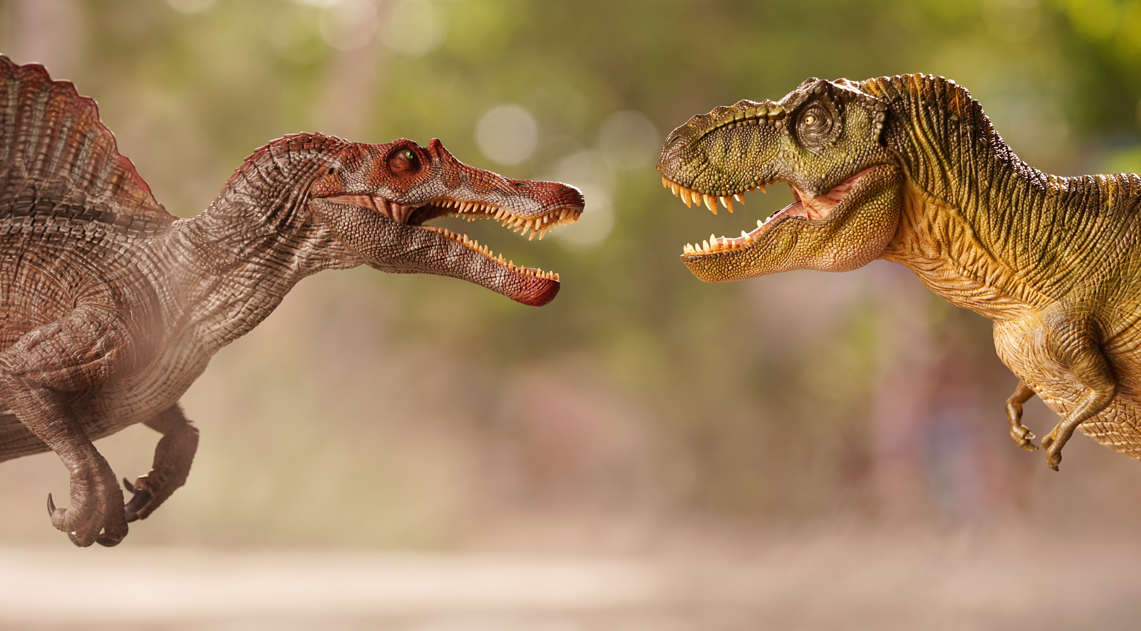 pojedynek dinozaurów, spinozaur kontra tyranozaur