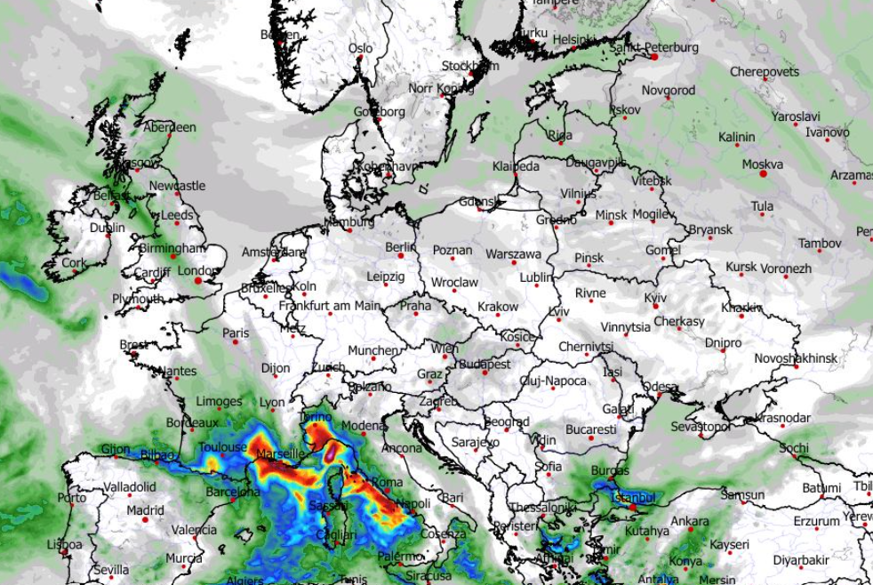 Prognozowana suma opadów w ciągu 24 h 23.12