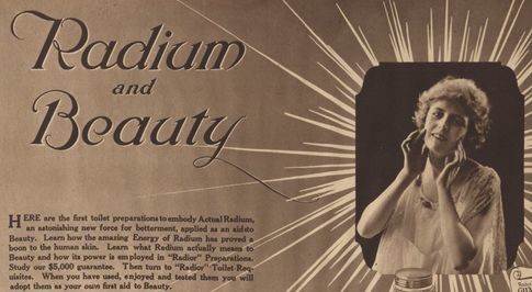 reklama kosmetyków z radem, New York Tribune, 1918