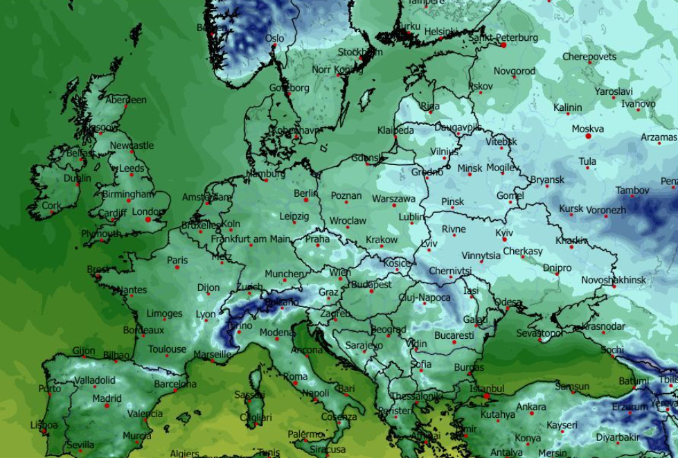 Temperatura mierzona na wysokości 2 m nad powierzchnią gruntu 24.12