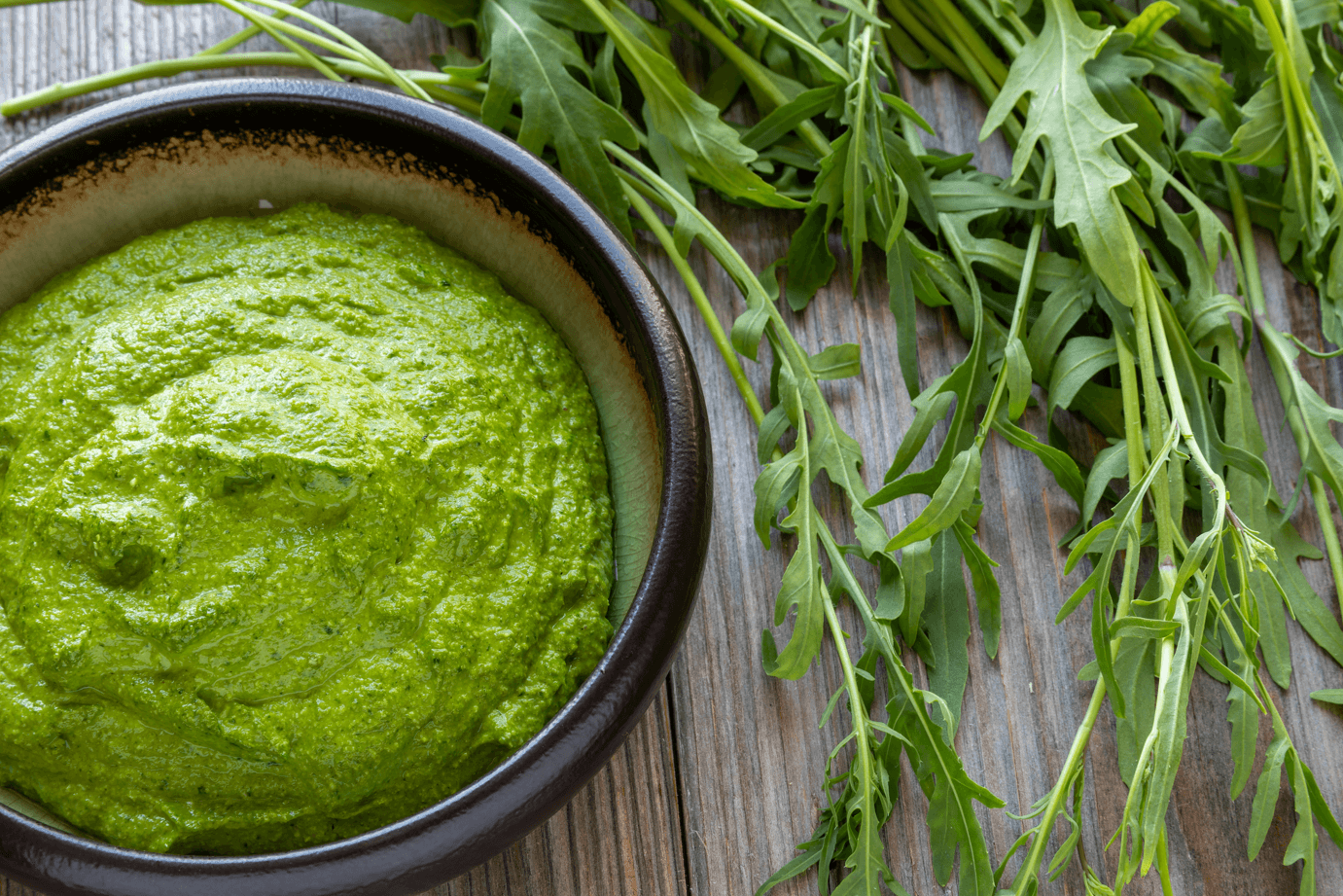 zielone pesto z rukoli